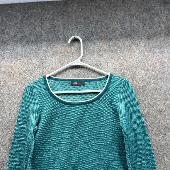 The North Face Pullover Womens Small Blue Pullover Sweatshirt Fleece Cotton - Picture 5 of 11